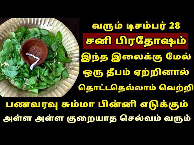 வரும் Dec-28 சனி பிரதோஷம் இந்த இலைக்கு மேல் தீபம் ஏற்றுங்கள்! sani pradosham