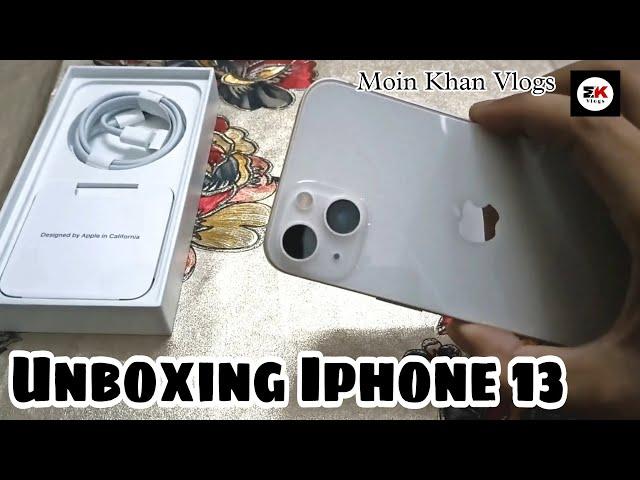 Unboxing Iphone 13 Starlight // White // Apple // Moin Khan Vlogs