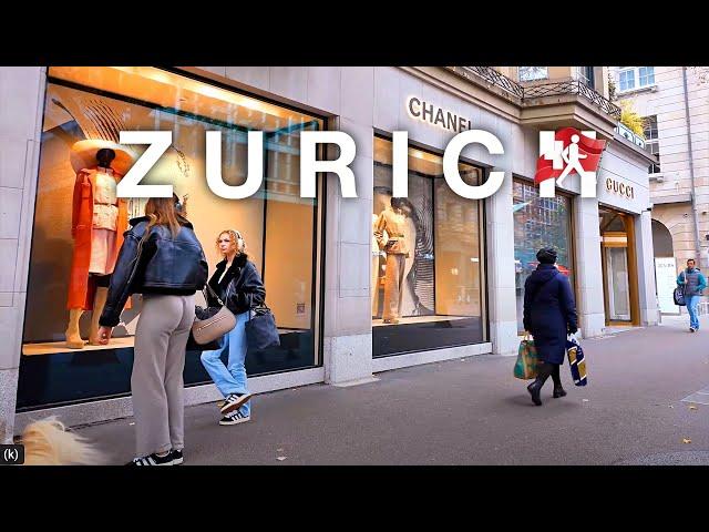 Zurich Switzerland 4K | A Relaxing Walking Tour of the City