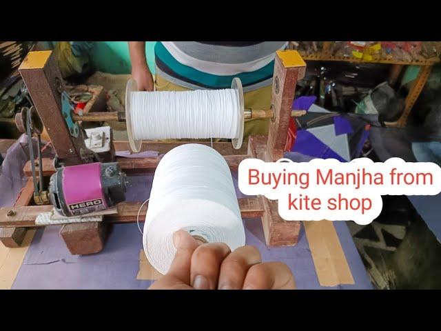 Buying Manjha from Kite Shop | Kite Market for diwali |