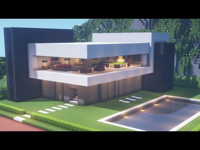 Minecraft Tutorial | Modern House | Gracium - Modern City #9