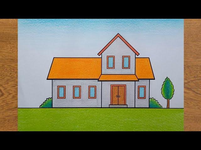 How to Draw a House (Very Easy) Drawing a House for Beginners