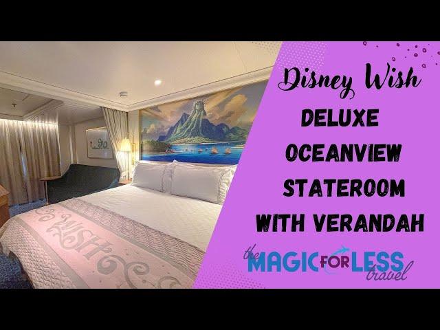 Disney Wish: Deluxe Oceanview Stateroom with Verandah Cabin Tour