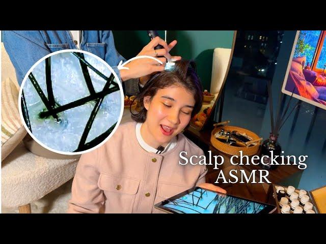 (ASMR) Scalp Checking session (AROMA SELECTING, HAIR BRUSHING, TANSAN SPRAY, HAIR DRYING)