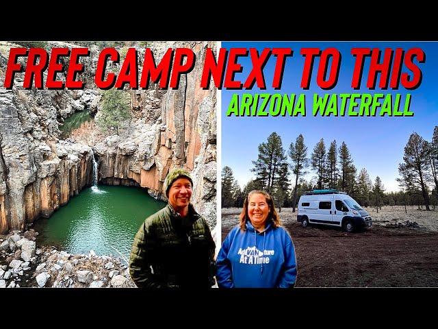 Free camping next to SYCAMORE FALLS near Williams Arizona