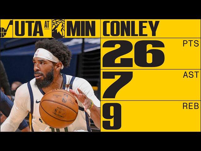 OSCAR-WINNER Mike Conley drains 3 to keep it close | UTAH JAZZ