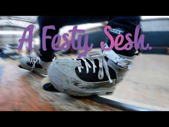 Aggressive Inline Skating session at Rampfest - Indoor Skatepark with Joe and Rag