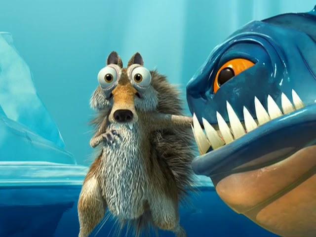 Ice Age: Scrat vs Piranhas