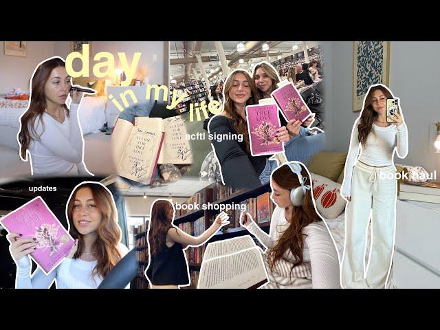 cozy day in my life (book signing, life updates, book shopping & hauls + more)