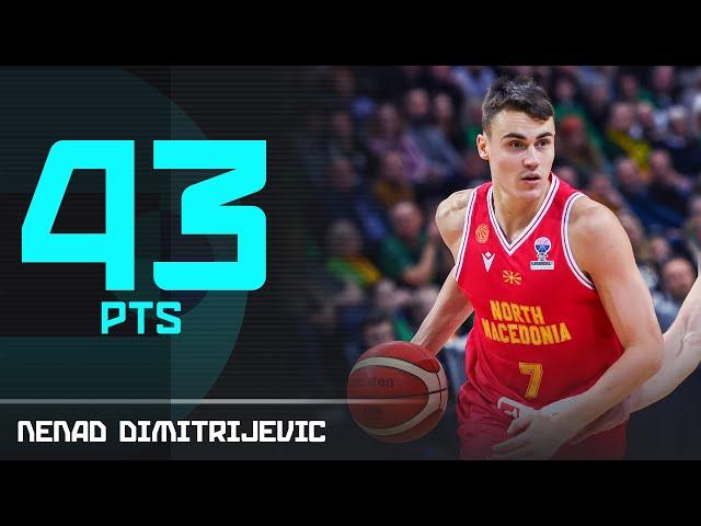 Nenad Dimitrijevic with an INSANE 43 PTS performance against Lithuania | EuroBasket 2025 Qualifiers