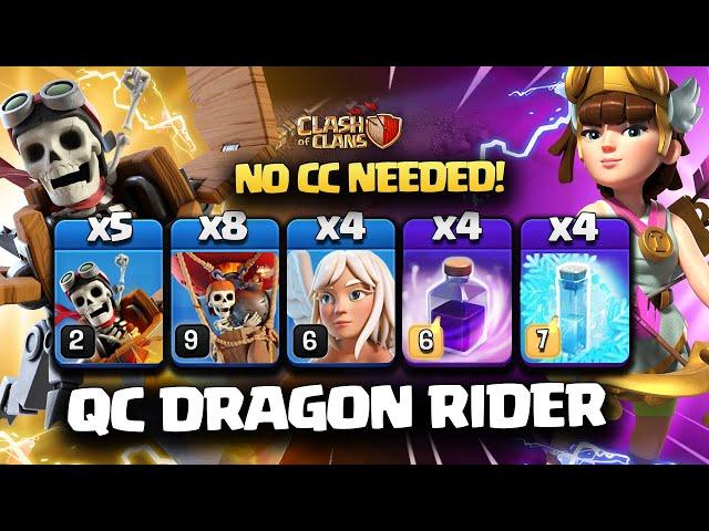 After Update! Th13 Dragon Rider Attack | Th13 No Siege | Th 13 QC Dragon Rider Army Clash Of Clans