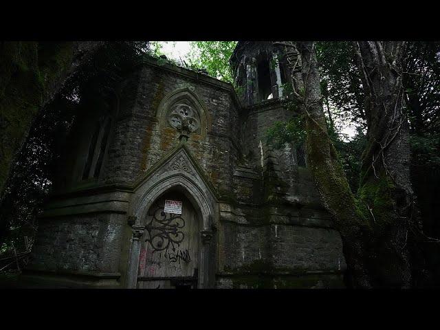 Exploring Creepy Crypt Under Gothic Mausoleum