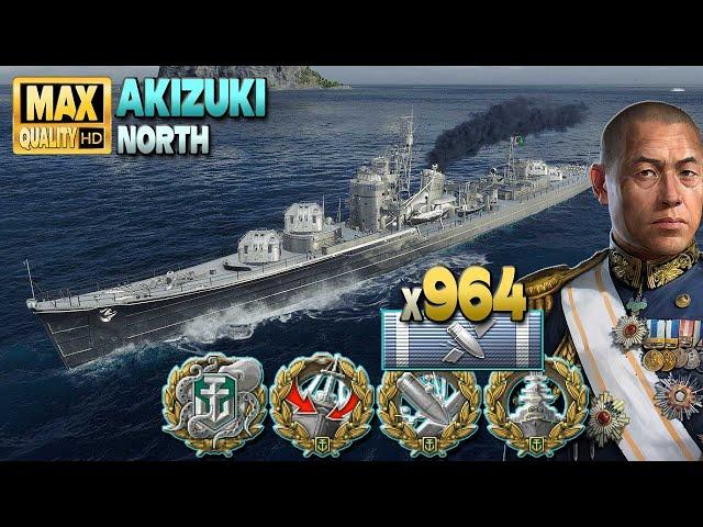 Destroyer Akizuki: Excellent player - World of Warships