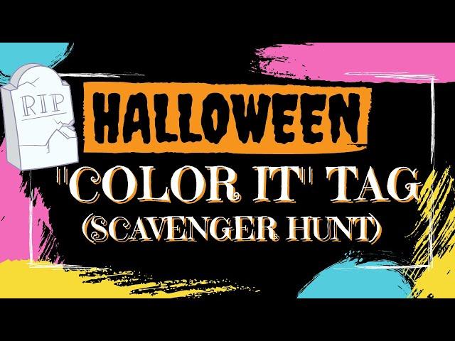 Adult Colouring | HALLOWEEN COLOR IT TAG 2020 | An Adult Colouring Book SCAVENGER HUNT