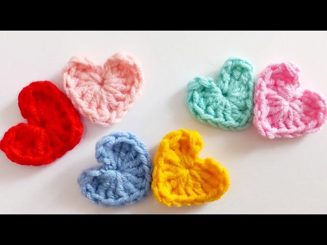 Ready in 5 Minutes... How to Crochet A Heart? Making a Crochet Heart