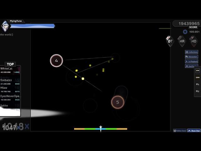 [osu!] Hacker goes for 5000+pp Play and Gets Banned!