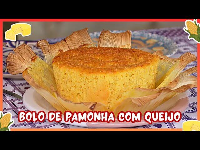 Receita de Bolo de Pamonha com Queijo