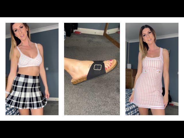 Summer Dress and Summer Sandal Try On Haul - Mini Dress Mini Skirt Vlog