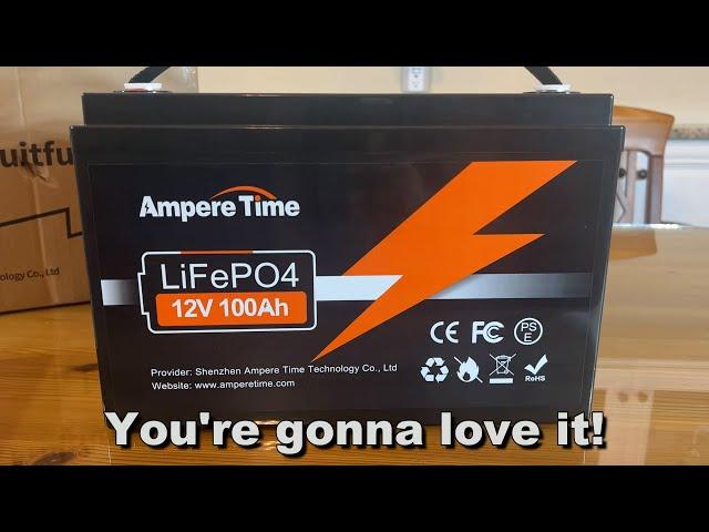 Ampere Time LiFePO4 Deep Cycle Battery 12V 100Ah