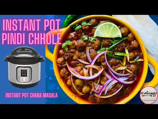 Amritsari Pindi Chhole In Instant Pot | Punjabi Chana Masala Curry In Instant Pot | Chhole Masala