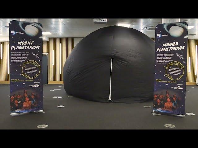 Timelapse of setting up the mobile planetarium