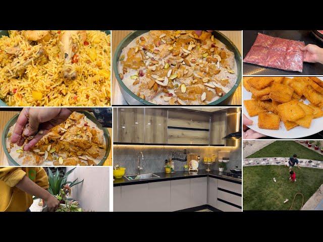 Daily Routine | Veg Pulao | bread Dessert recipe for Kids | beef hack