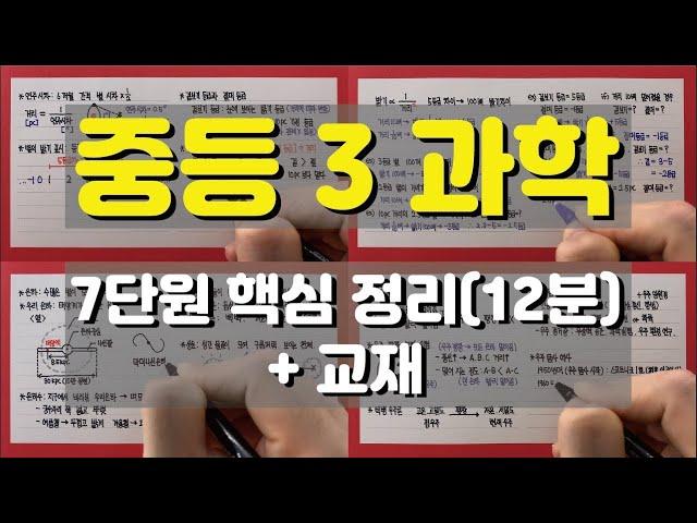 [중3 과학] 7단원(별과 우주) 핵심 정리(12분) + 교재