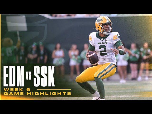 GAME HIGHLIGHTS: Week 9 - Edmonton Elks vs Saskatchewan Roughriders | 24.08.03