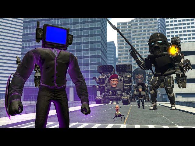 NEW ENERGIZED TV MAN VS ALL SKIBIDI TOILET BOSSES 1-74 In Garry's Mod!