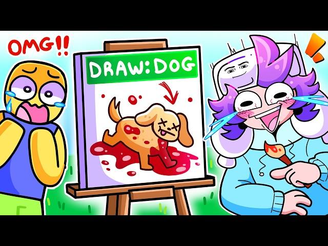 Beating KIDS in ROBLOX SPEED DRAW...