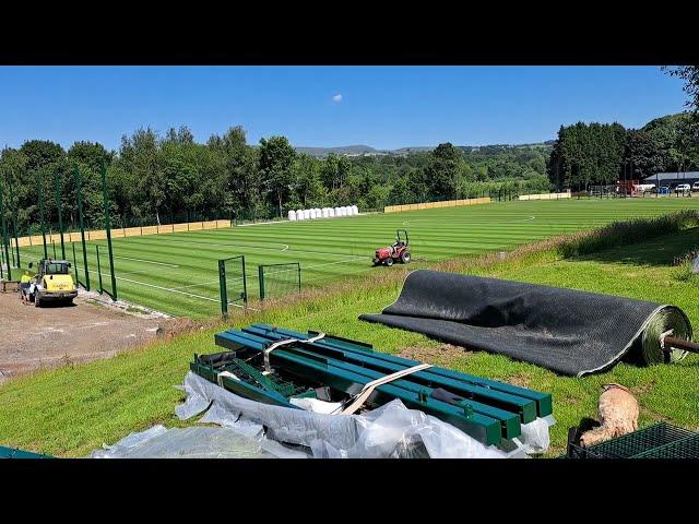 top notch football pitches almost complete. Burnley football club.