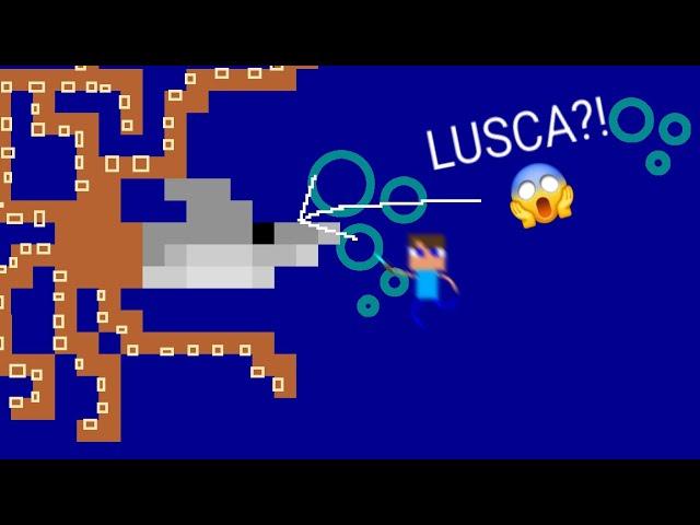 Defeating Lusca (half shark half squid) in minecraft