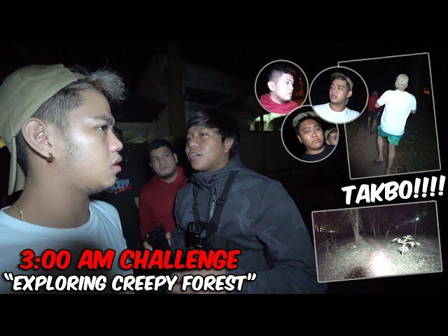 Exploring THE CREEPY FOREST at 3:00 AM with BILLIONAIRE GANG!! **may sumilip** (TUMAKBO SILA VON)