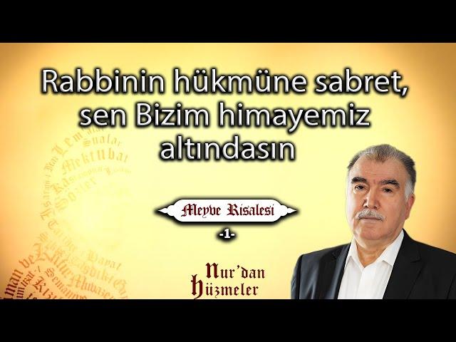 Rabbinin hükmüne sabret, sen Bizim himayemiz altındasın | Meyve Risalesi - 1 | Abdullah Aymaz