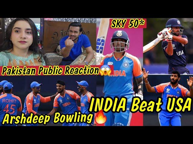 INDIA Beat USA Pakistan Public Reaction Arshdeep Bowling  Suryakumar 50* Sensational Inning 