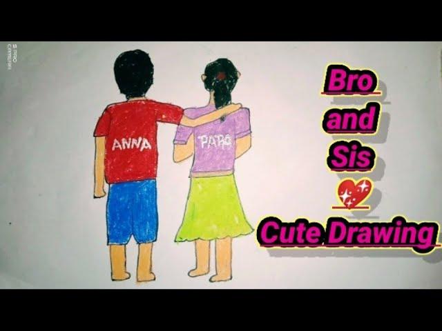 Anna Papa Drawing /Very easy /simple method for bro/sis lovely forever