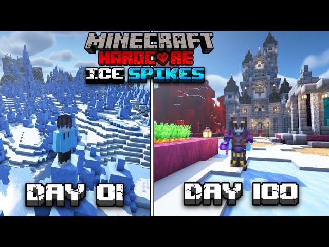 I Survived 100 Days In Ice Spikes Only World in Minecraft Hardcore (Hindi)