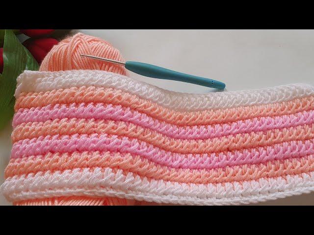 Super Easy Crochet Baby Blanke Pattern for Beginners / Baby Blanket Pattern ️