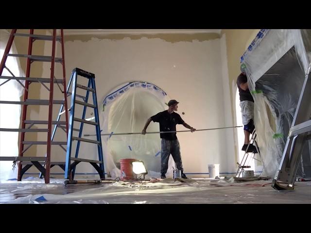 Painting large interior walls