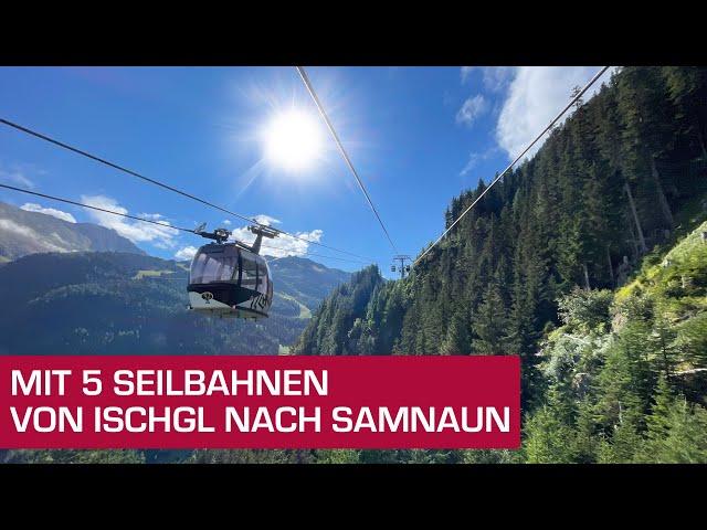Mit 5 Seilbahnen von Ischgl  (Österreich) nach Samnaun (Schweiz) | Silvretta Arena