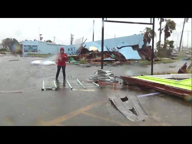 Video: Downtown Rockport Heritage District businesses see major destruction after Hurricane Harvey