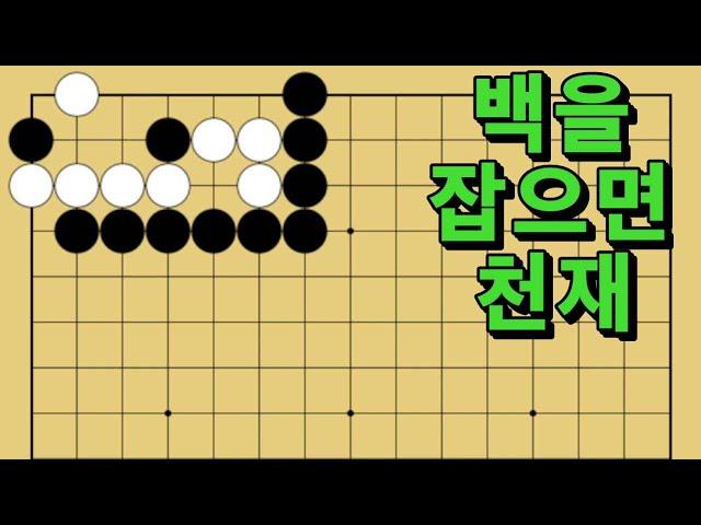 바둑 묘수 사활 - 환상의 콤비네이션 묘수가 있습니다. 백을 잡아보세요.