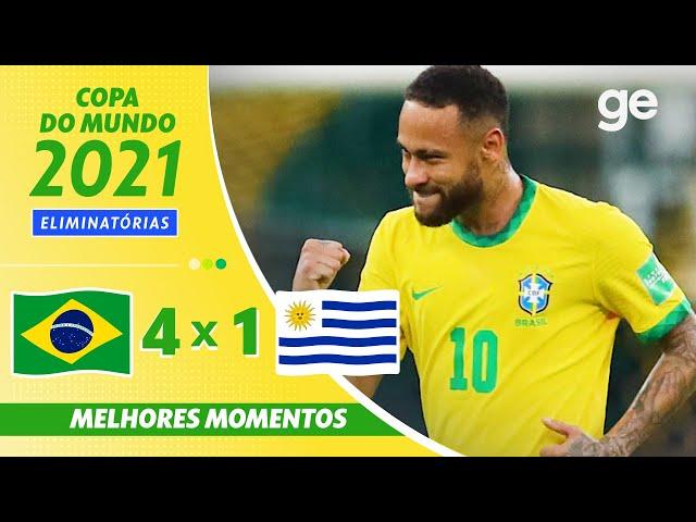 BRASIL 4 X 1 URUGUAI | MELHORES MOMENTOS | 12ª RODADA ELIMINATÓRIAS DA COPA | ge.globo