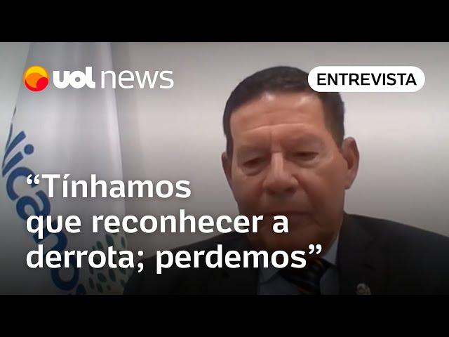 Mourão: Governo Bolsonaro teve fim melancólico; tínhamos que reconhecer derrota