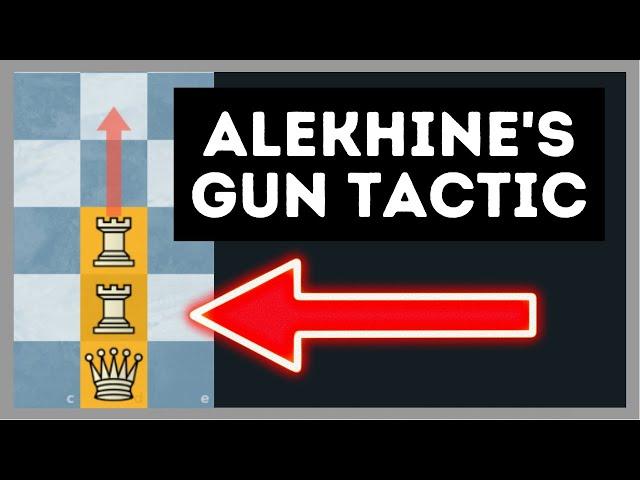 A Common Chess Tactic You Might Be Overlooking - The Alekhine's Gun Chess Tactic