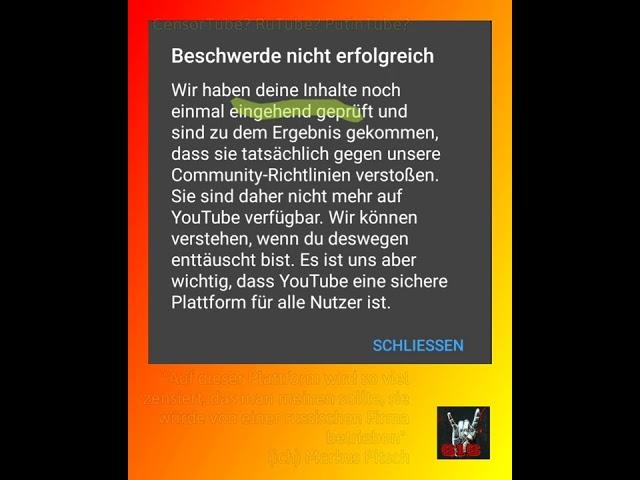 "Spam und irreführende Praktiken" von youTube "eingehend geprüft"? Von wegen!