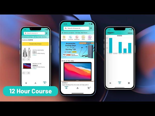 Flutter & Node JS Master Class: Amazon Clone with Admin Panel | Flutter ECommerce App