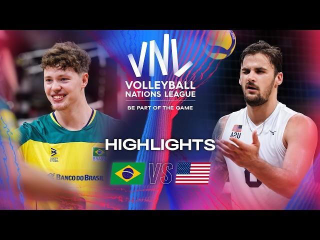  BRA vs.  USA - Highlights | Week 3 | Men's VNL 2024