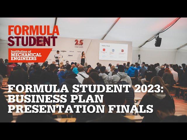 Formula Student 2023 - Business Plan Presentation Finals