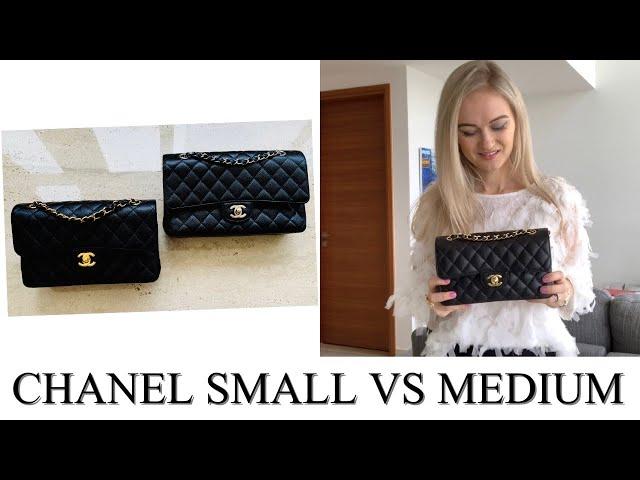 CHANEL SMALL CLASSIC FLAP VS MEDIUM | Mod shots